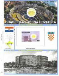 (A) Pagine 2 € Coincard Croazia 2025 - Grad Pula Arena