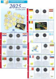 Collezione completa +pagine raccoglitrici 2 euro commemorativi 2025 - Seconda parte ( 16 monete )
