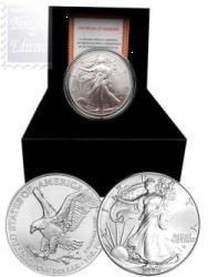 1 dollaro USA 2026 - Oncia Argento 999 BU (31,10 g)- LIBERTY / AMERICAN EAGLE 2026 - In Ns. scatola e certificato