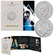 Moneta 5 £ Freddy Mercury   Music legend - Confezione Ufficiale  Royal Mint 2025