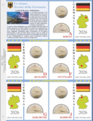 (A) Pagine 2 € x 5 zecche Germania 2026 - Brema e Klimahaus