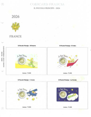 (A) Pagine 2 € Coincard Francia 2026 - Il Piccolo Principe