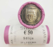 Rotolino 2 euro Lettonia 2025 - Regione della Selija