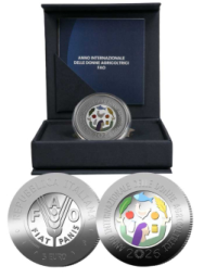5 € argento.Colore Italia 2026 - Anno Int. Donne Agricoltrici - FAO