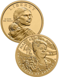 1 $ Nativi D'America 2025 - Mary Kawena Pukui (1895–1986) - Set 2 Monete Zecca D+P