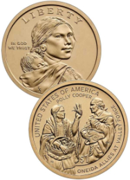 1 $ Nativi D'America 2026 -  Tribù Oneida di Valley Forge - Set 2 Monete Zecca D+P