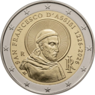 2 euro Italia 2026 - 800.mo Ann. Morte San Francesco d'Assisi