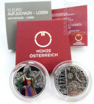  10 € Austria 2026  argento proof colorata - Costumi tradizionali  il Loden