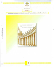(A) Pagine Divisionale+ 5 € Vaticano 2025 - San Giovanni Paolo II