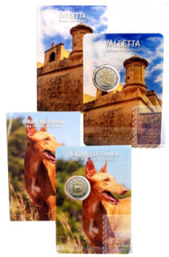 2 x 2 euro Coincard Malta 2026 - La Valletta + Levriero del Faraone