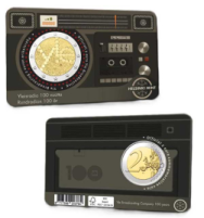 2 euro Finlandia 2026 -100 anni di Yle Radio Broadcasting - Svezia - Coincard BU versione Finlandese /Svedese