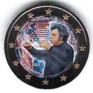 2 € colorato in capsula Grecia 2025 - Centenario nascita di Mikis Theodorakis