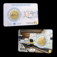 2 euro Belgio 2026 -Coincard Ufficiale BU - (Versione Olandese) 100 anni dellla Compagnia Ferroviaria Nazionale del Belgio
