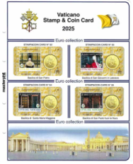 (M) Pagine Stamp&Coincard Vaticano 2025 - N.52 - N.55