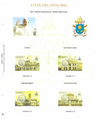 (A) Pagine Coincard Vaticano 2025 - N.16 a N.19 Basiliche Papali