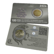 2 euro Grecia 2026 Coincard BU - Centenario dell'Accademia di Atene - IN ARRIVO !!!