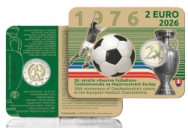 2 euro Slovacchia 2026 Coincard BU - 50° anniv. vittoria Europei di calcio del 1976