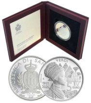 5 € Ag. San Marino 2025 Proof - Giuseppe Verdi : Aida