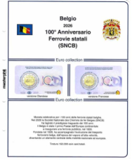 (M) Pagine Coincard 2 € Belgio 2026 - Ferrovie statali