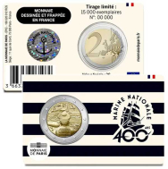 2 euro Francia 2026 coincard BU - 400° anniv. Marina Militare