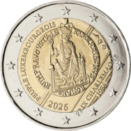 2 euro Lussemburgo 2026 - 40 anniPremio Internazionale “Carlo Magno” 