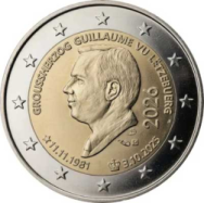2 euro Lussemburgo 2026 -  Ascesa al trono del granduca Guillaume V”