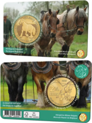 2,5 € Belgio 2025 - Coincard Ufficiale BU (Versione Olandese) - Il cavallo da tiro belga