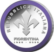 5 € Italia 2026 Argento Proof colore  - 100 Anni ACF Fiorentina - 