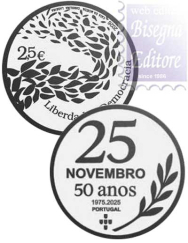2,5 € Portogallo 2026 - 50 anni di liberta' in Portogallo