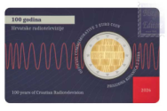 2 euro Croazia 2026 Coincard BU - 100 anni della radiotelevisione croata