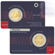 2 euro Croazia 2026 Coincard BU - 100 anni della radiotelevisione croata