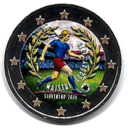 2 € colorato in capsula Slovacchia 2026 - Europei di calcio