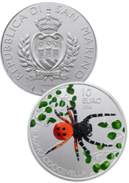 10 € San Marino 2026  - Flora e fauna San Marino - Ragno coccinella