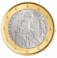 1 € San Marino 2026 UNC non commemorativo - Nuova faccia nazionale