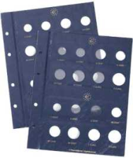 Pagine VISTA serie monete Euro (Confez. 2 pagine) - ordine max 10 pz.(315.537) 