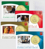 Stamp&Coincard N° 36/37/37/39  Vaticano 2021 -Dialogo tra le Religioni