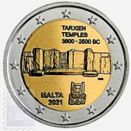 2021 - Fior di conio UNC -  2 euro Malta - Templi di Tarxien
