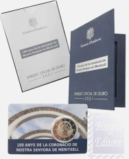  Confezione Proof (Fondo Specchio) in blister ufficiale numerato -  2 euro Andorra 2021 - Nostra Signora di Meritxell