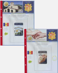 (A) Pagine raccoglitrici 2 euro Andorra Coincard 2021 - Nostra Signora di Meritxell + Cura degli anziani durante il COVID