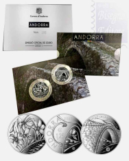 1,25 € x 2 diff. Andorra 2021 - Ponte La Margineda + Grandalla