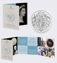  5 £  Giubileo di Platino S.A.R. Elisabetta II  - Confezione Ufficiale  Royal Mint 2022 