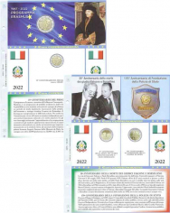 (A) Pagine raccoglitrici 2 euro Italia 2022 -  Falcone Borsellino -Polizia di Stato - Erasmus