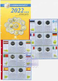 Collezione completa con pagine raccoglitrici 2 euro commemorativi 2022 - Prima parte ( 12 monete )