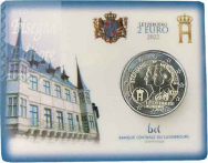 2022 - Coincard Ufficiale BU - 2 euro Lussemburgo  Marchio Cornucopia Monnaie de Paris -10º anniversario nozze granduchi ereditari Guglielmo e Stefania