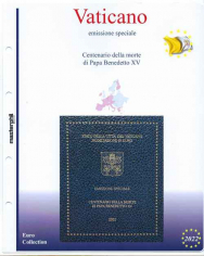(M) Pagine raccoglitrici Vaticano Divisionale + 5 Bimetallico 2022 - Papa Benedetto XV