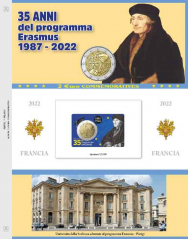 (A) Pagine raccoglitrici 2 euro Francia coincard 2022 - Erasmus