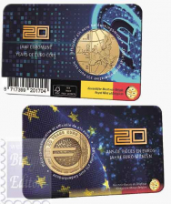 Coincard Ufficiale BU - 2.5 € Belgio 2022 (Versione Francese) -  Ventennale dell' Euro