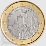 Fior di conio UNC - 1 € San Marino 2022 - Nuova faccia nazionale