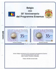 (M) Pagine raccoglitrici 2 euro coincard Belgio 2022 - Erasmus