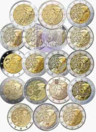 Collezione Completa 2 euro Erasmus - 19 Paesi 19 monete -  COMPRESA  MALTA  !!